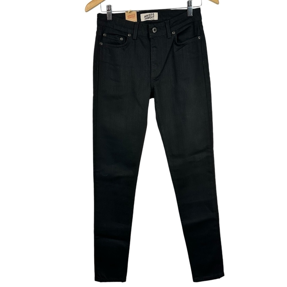 NWT Naked & Famous Black Power Stretch The Skinny Skinny Jeans Mens Size 29